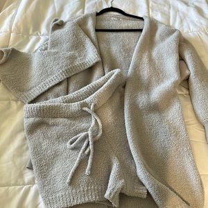 Cozy Living 3 Piece Short Set - Grey